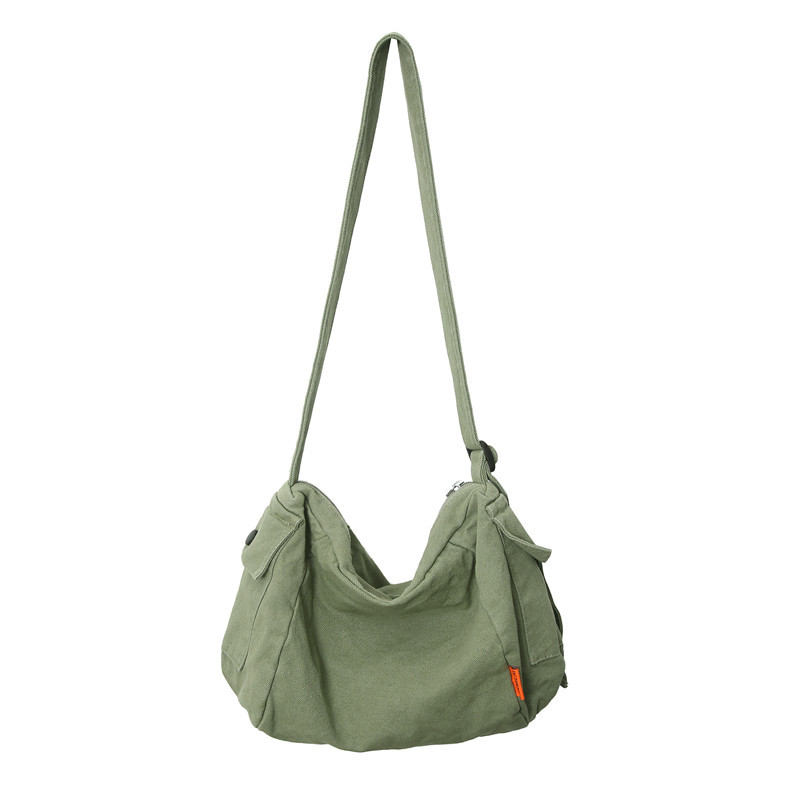Damen Umhängetasche aus Canvas ⎜ Lässige Schultertasche mit großem Stauraum für Alltag und Freizeit