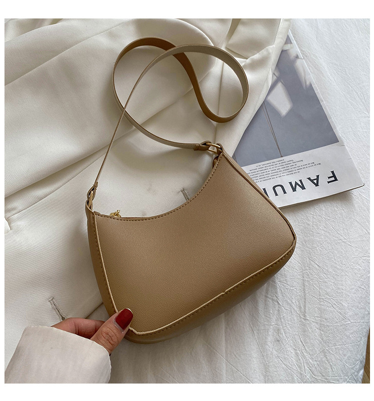 Damen Schultertasche in Retro-Optik ⎜ Kleine Handtasche mit Verstellbarem Riemen und Eleganter Form
