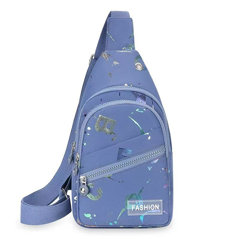 Crossbody Rucksack für Damen ⎜ Leichte Brusttasche mit Verstellbarem Gurt und Farbenfrohem Design