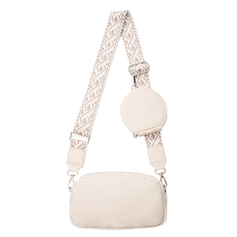 Umhängetasche für Damen ⎜ Kompakte Schultertasche mit breitem Riemen und Mini-Tasche für Alltag und Freizeit