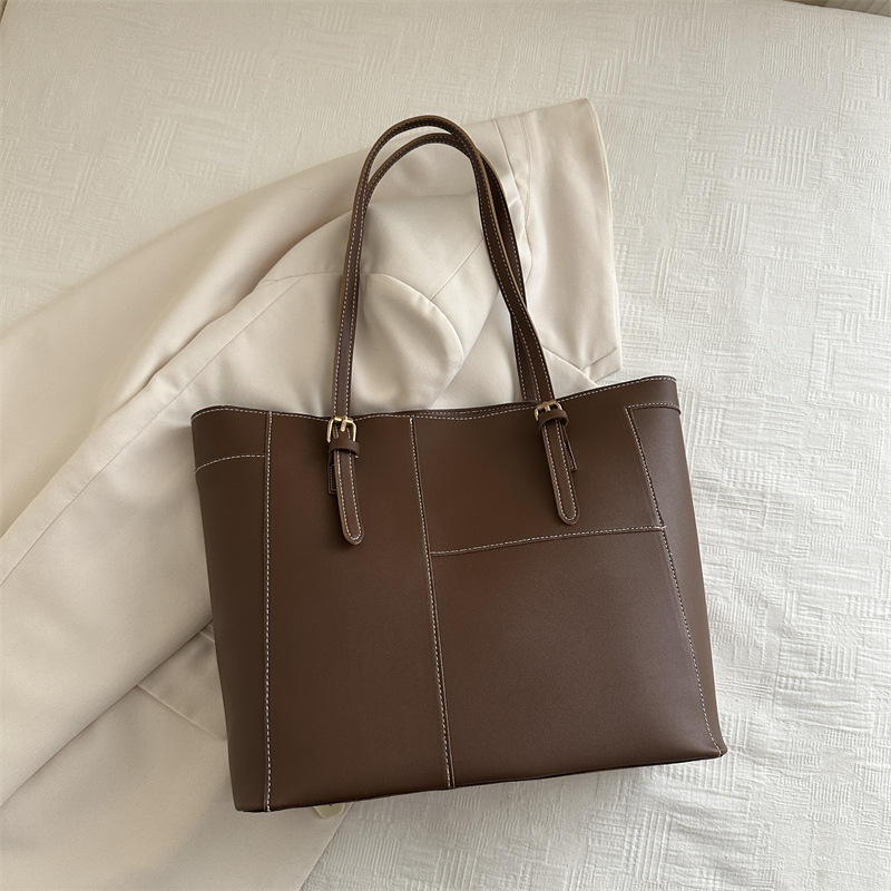 Tote Bag für Damen ⎜ Schlichte Tragetasche mit großem Fassungsvermögen für Büro, Einkauf und Alltag
