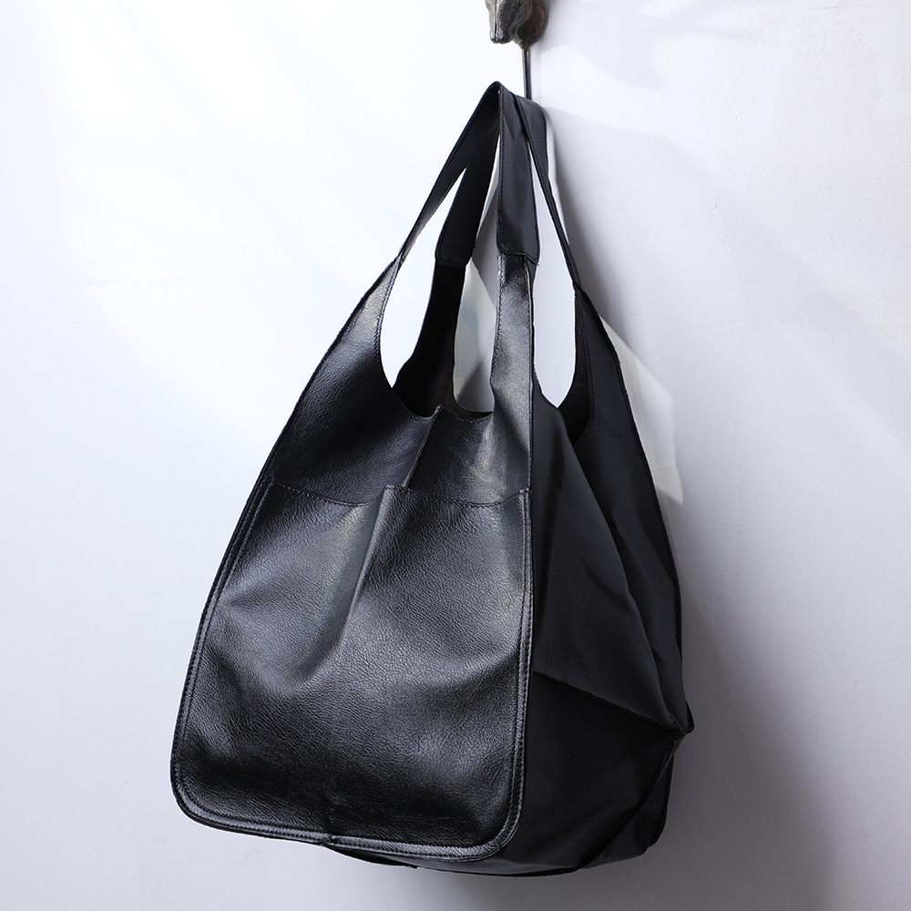 Shopper Tasche für Damen ⎜ Weiche Tragetasche aus Leder mit großem Stauraum für Einkäufe und Alltag