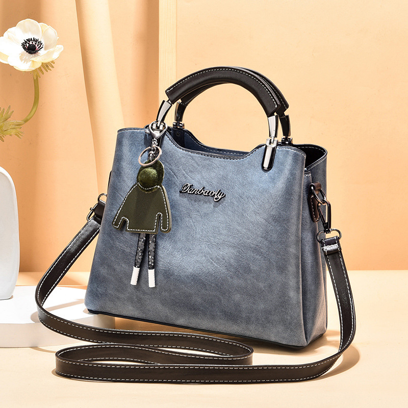 Kleine Handtasche für Damen ⎜ Stilvolles Retro-Design mit abnehmbarem Schlüsselanhänger und Tragegurt