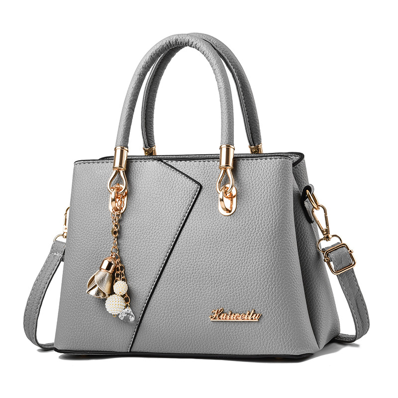 Damen Handtasche mit Schultergurt ⎜ Elegante Tragetasche in Lederoptik für Büro und Alltag