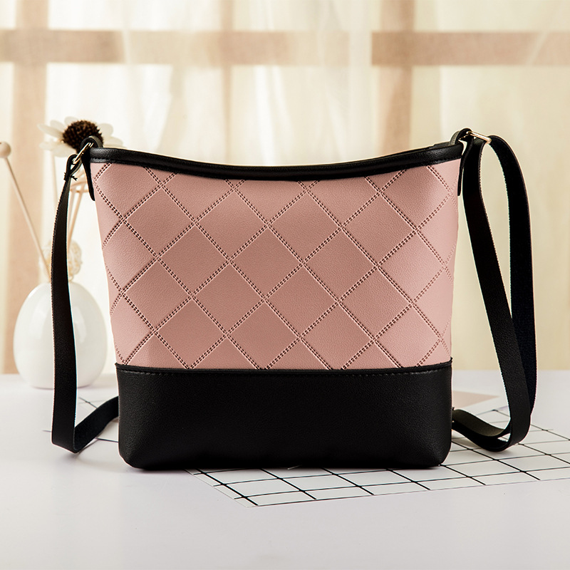 Umhängetasche für Damen ⎜ Schultertasche mit Rautenmuster und Retro-Design für Alltag und Freizeit