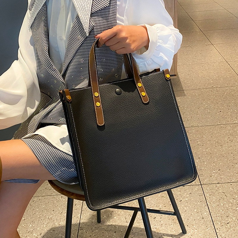 Business Handtasche für Damen ⎜ Große Ledertasche mit Schulterriemen und stabilem Griff