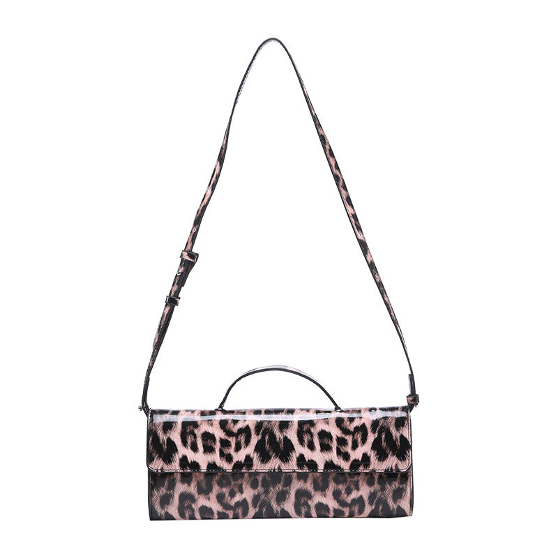 Schultertasche für Damen ⎜ Stylische Tragetasche mit Leopardenmuster und verstellbarem Riemen für Alltag und Freizeit