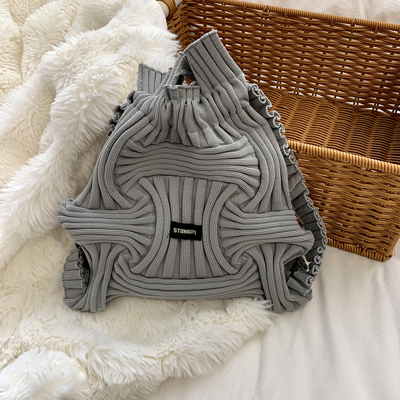 Strick-Handtasche für Damen ⎜ Individuelles Design mit gewebter Struktur für Freizeit und Alltag