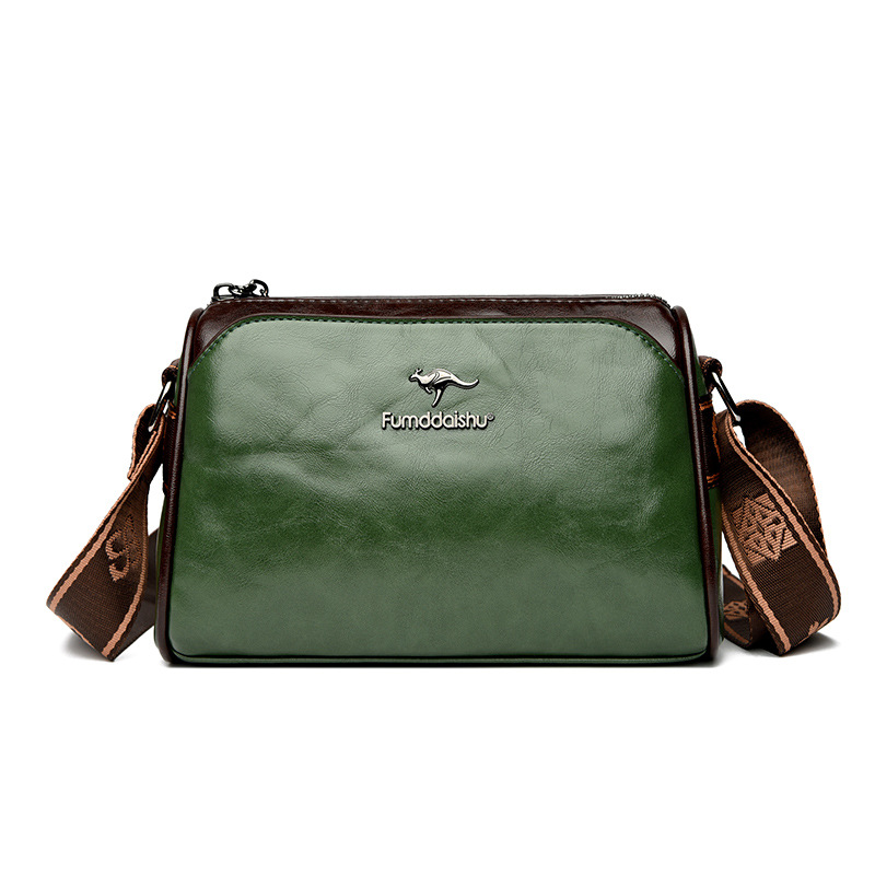 Umhängetasche für Damen ⎜ Retro-Schultertasche im Kissenstil mit breitem Trageriemen für Alltag und Freizeit