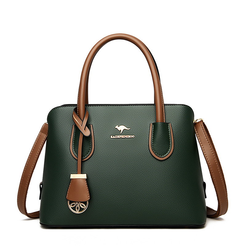 Damen Handtasche aus Kunstleder ⎜ Elegante Schultertasche mit großer Kapazität und stabilem Tragegriff für Alltag und Büro