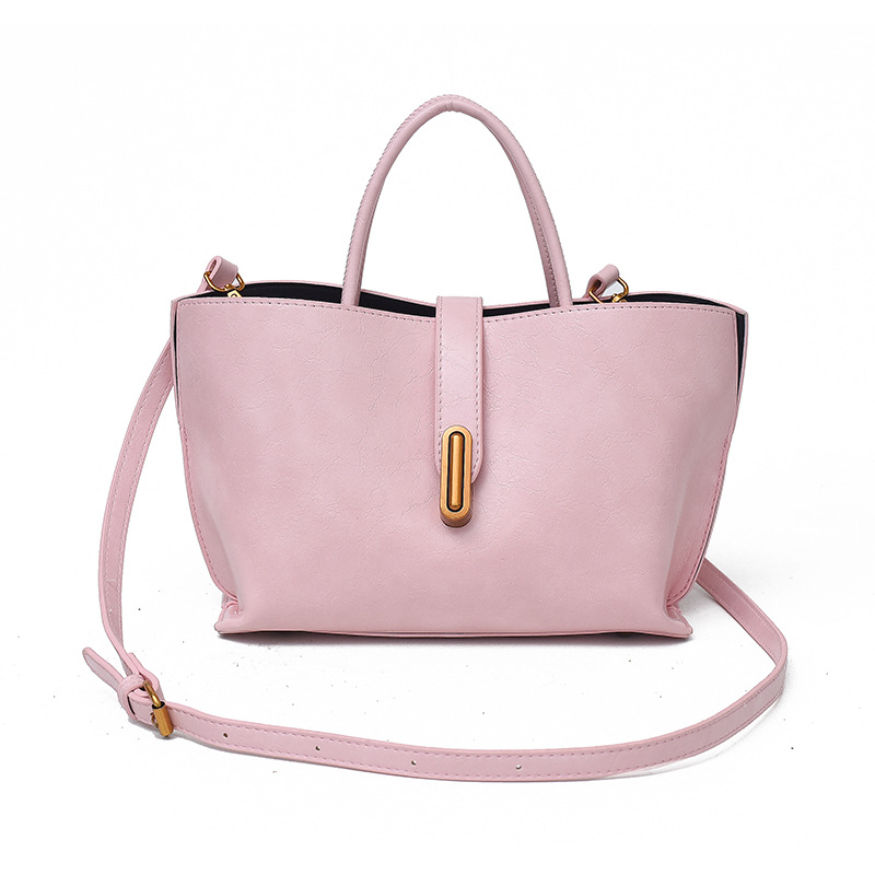 Damen Handtasche aus Kunstleder ⎜ Schlichtes Design mit Schulterriemen und viel Stauraum