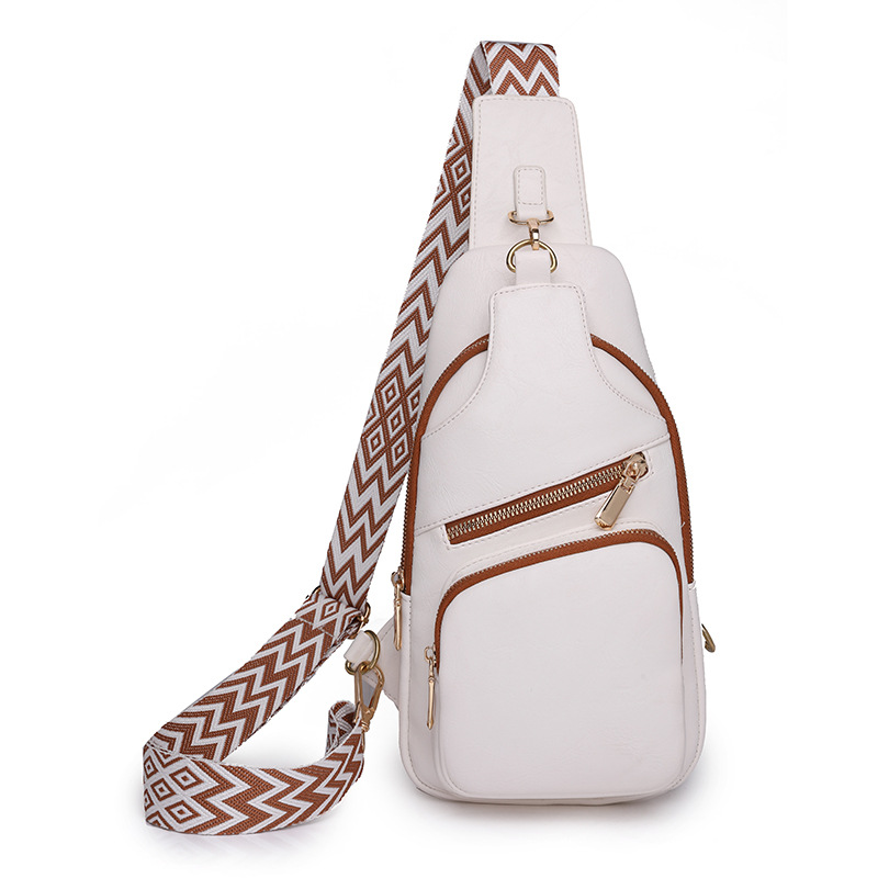 Brusttasche für Damen ⎜ Modische Umhängetasche für Sport und Freizeit mit mehreren Reißverschlussfächern