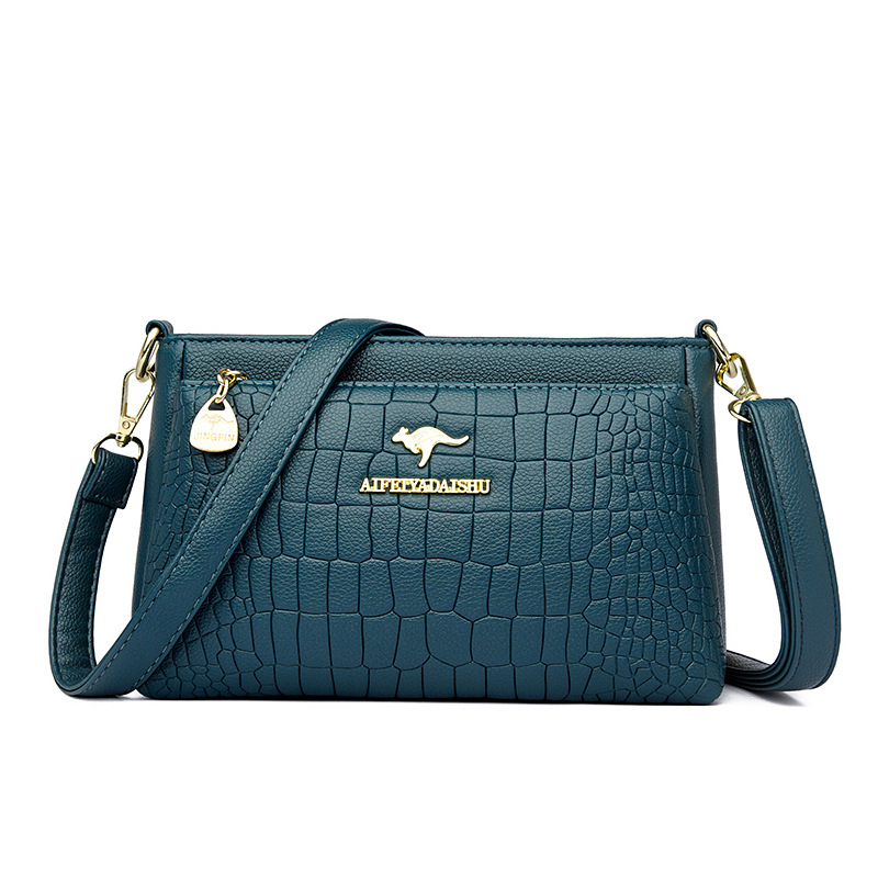 Elegante Crossbody-Tasche für Damen ⎜ Hochwertige Schultertasche im zeitlosen Krokodilmuster