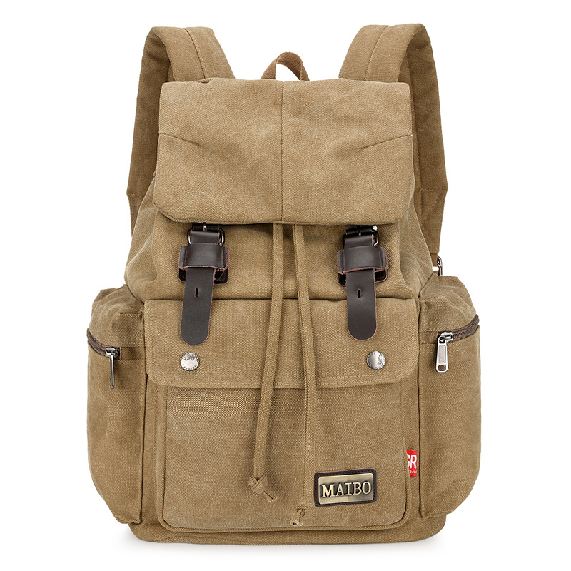 Canvas Rucksack Unisex ⎜ Großer Stauraum mit Laptopfach für Schule und Alltag