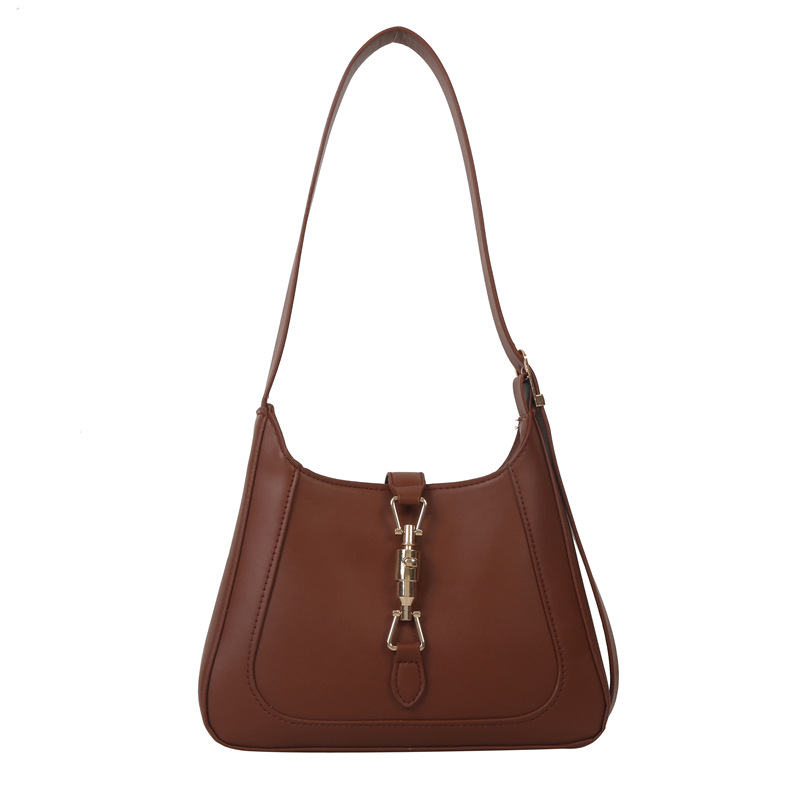 Umhängetasche für Damen ⎜ Schlichte Schultertasche mit dekorativer Schnalle für Alltag und Sommer-Outfits