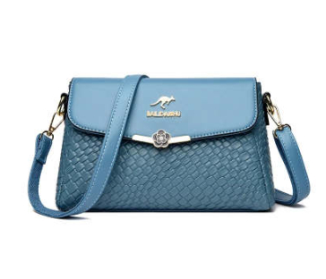 Umhängetasche für Damen ⎜ Geräumige Schultertasche mit Rautenmuster und Blumenverschluss für Alltag und Ausgehen