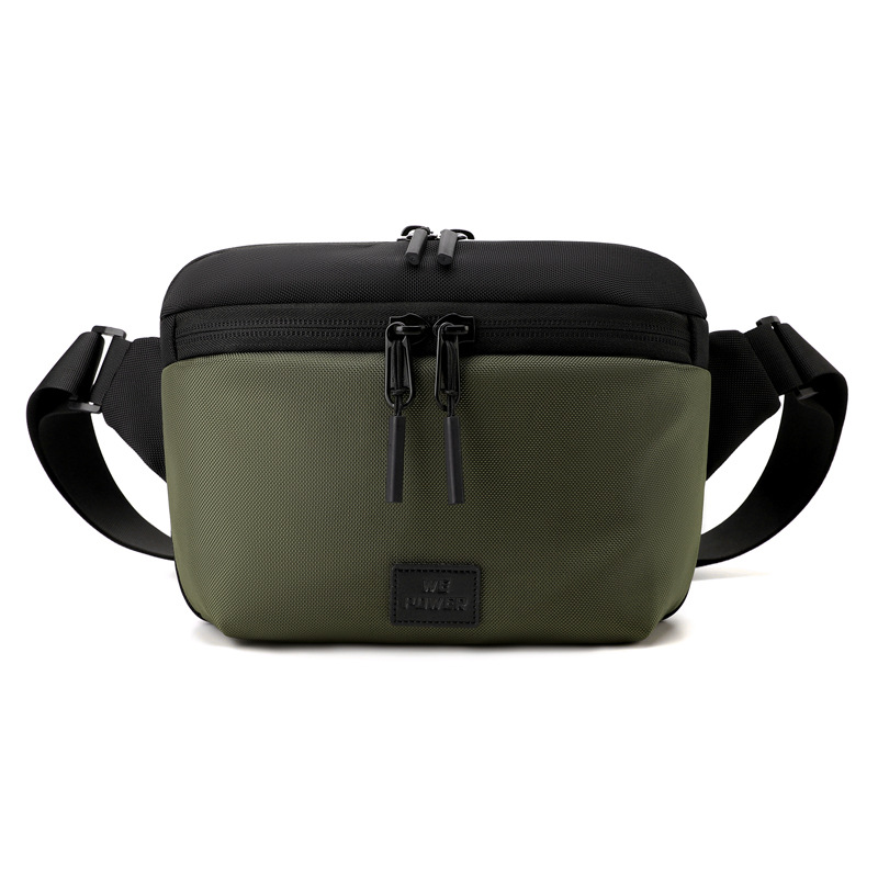 Bauchtasche für Herren ⎜ Sportliche Umhängetasche mit verstellbarem Gurt und Reißverschlussfächern für unterwegs