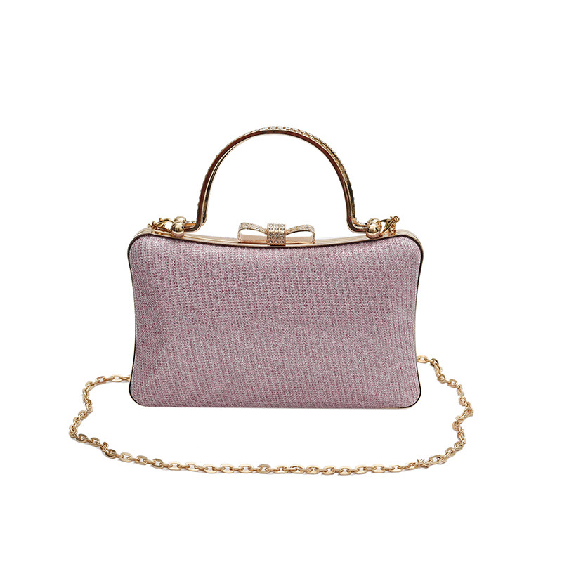 Abendtasche für Damen ⎜ Elegante Clutch mit Glitzer-Design und Kettenträger für festliche Anlässe