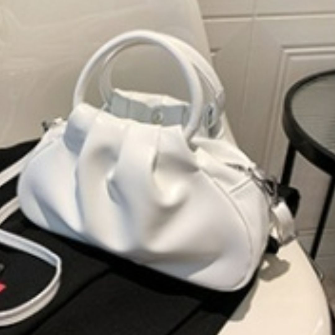 Schultertasche für Damen ⎜ Retro Handtasche mit weichem Griff und abnehmbarem Riemen für Alltag und Ausgehen