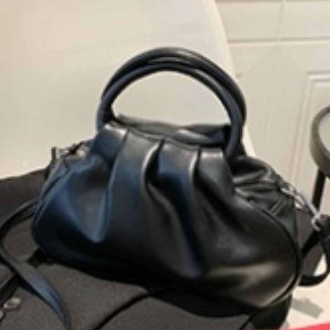 Schultertasche für Damen ⎜ Retro Handtasche mit weichem Griff und abnehmbarem Riemen für Alltag und Ausgehen