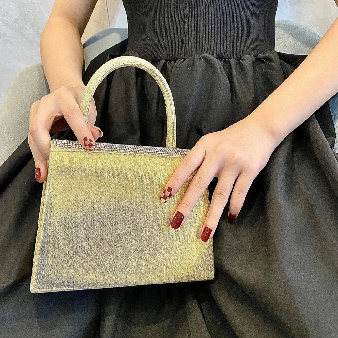 Abendtasche mit Strass ⎜ Glitzernde Handtasche für Party, Hochzeit oder festliche Anlässe
