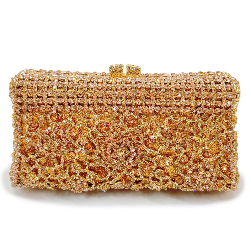 Abendtasche für Damen ⎜ Handgefertigte Clutch mit Strass und Schulterkette für elegante Anlässe
