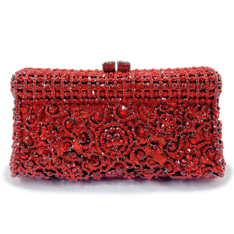 Abendtasche für Damen ⎜ Handgefertigte Clutch mit Strass und Schulterkette für elegante Anlässe