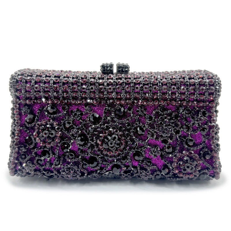Abendtasche für Damen ⎜ Handgefertigte Clutch mit Strass und Schulterkette für elegante Anlässe