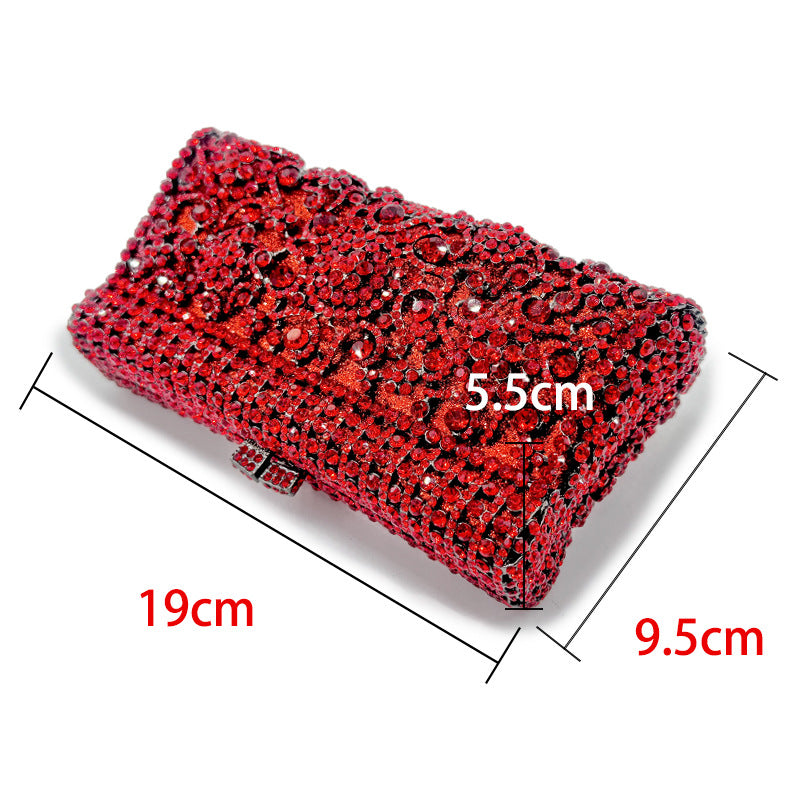 Abendtasche für Damen ⎜ Handgefertigte Clutch mit Strass und Schulterkette für elegante Anlässe