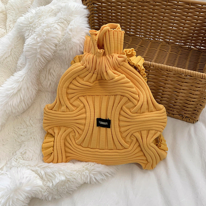 Strick-Handtasche für Damen ⎜ Individuelles Design mit gewebter Struktur für Freizeit und Alltag