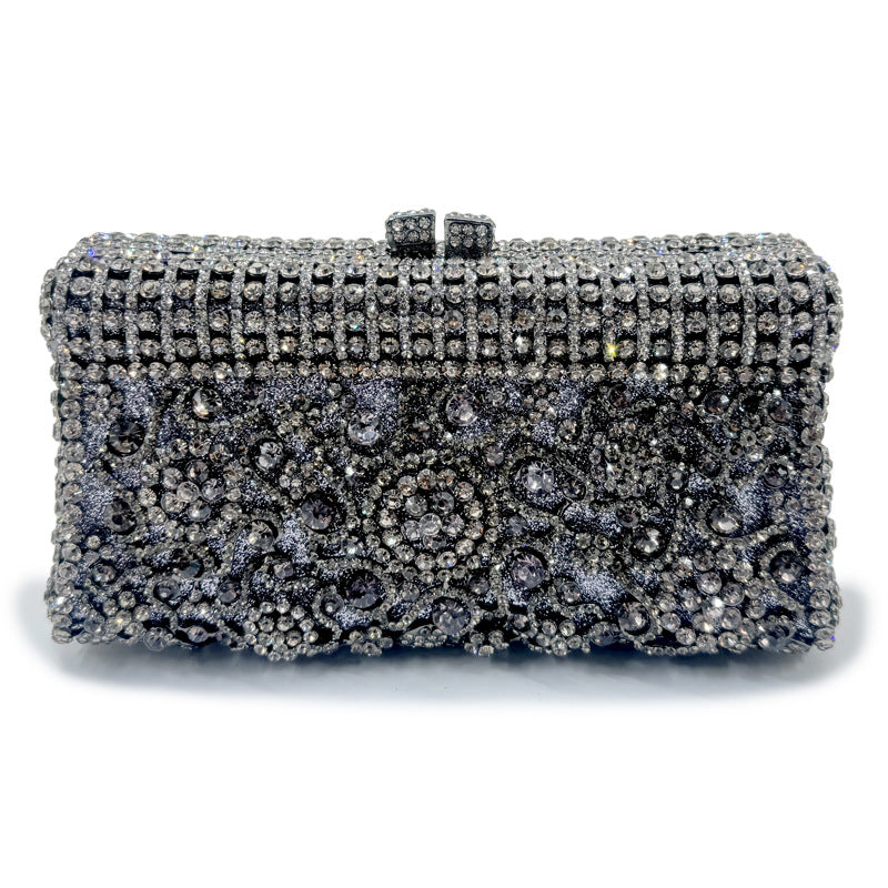 Abendtasche für Damen ⎜ Handgefertigte Clutch mit Strass und Schulterkette für elegante Anlässe