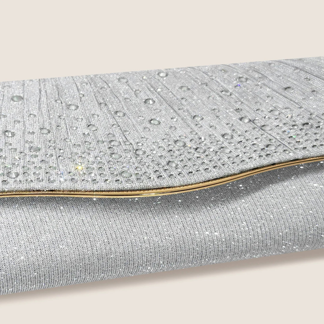 Damen Clutch mit Strass ⎜ Elegante Abendtasche für Party, Hochzeit und festliche Anlässe