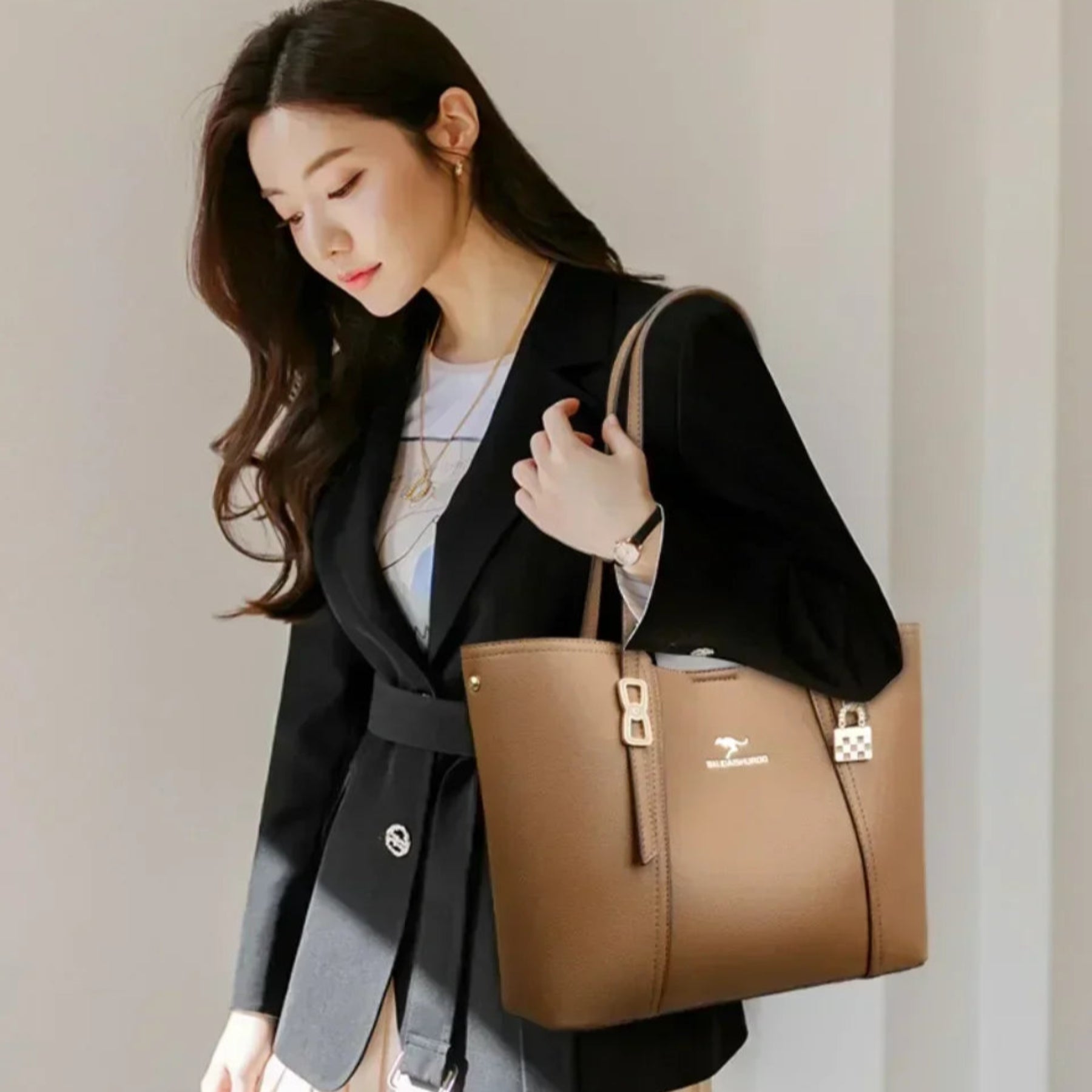 Damen Schultertasche mit hoher Kapazität ⎜ Wasserabweisendes Design für Alltag, Arbeit und Freizeit