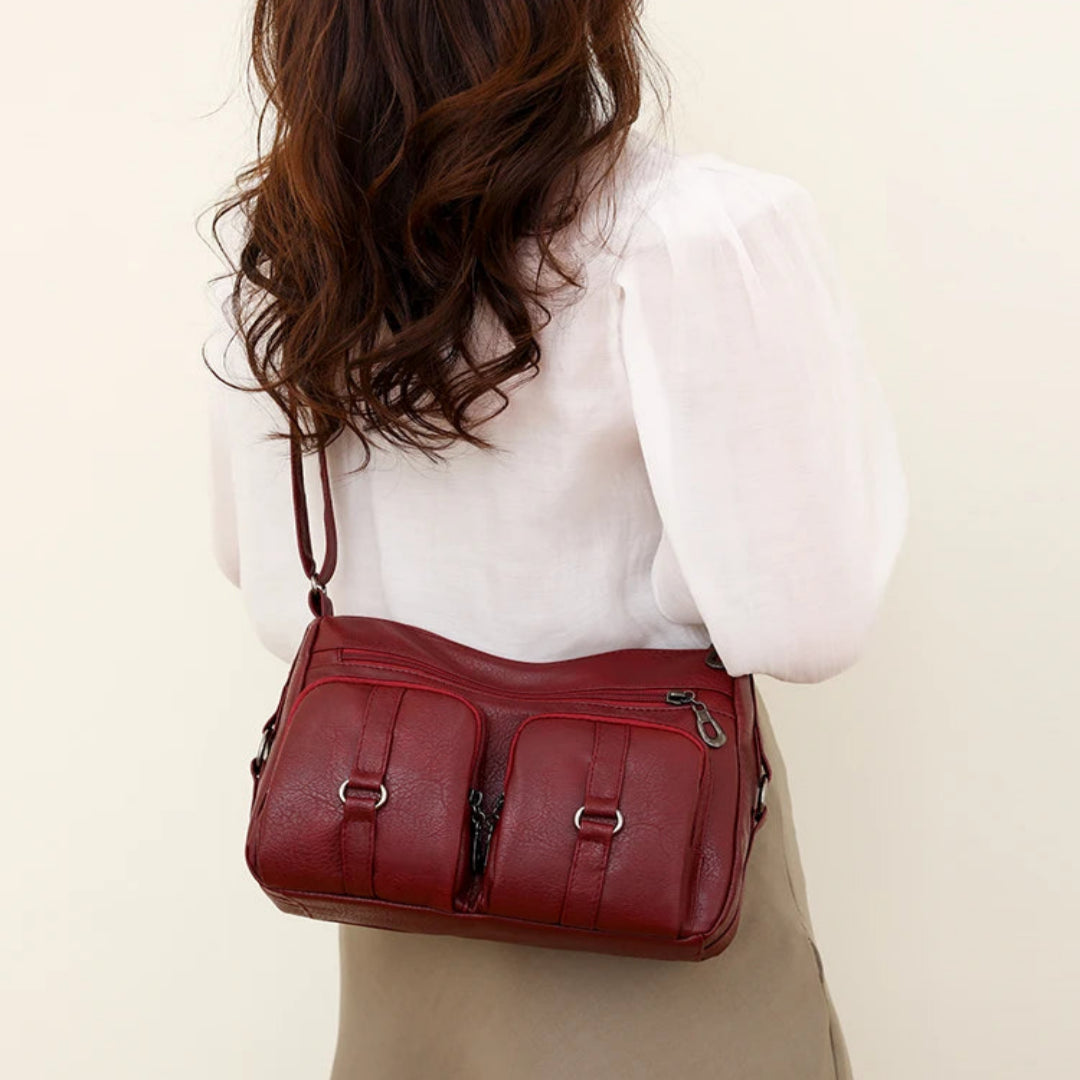 Crossbody Tasche für Damen ⎜ Alltagstaugliche Umhängetasche mit Fächern und verstellbarem Schulterriemen