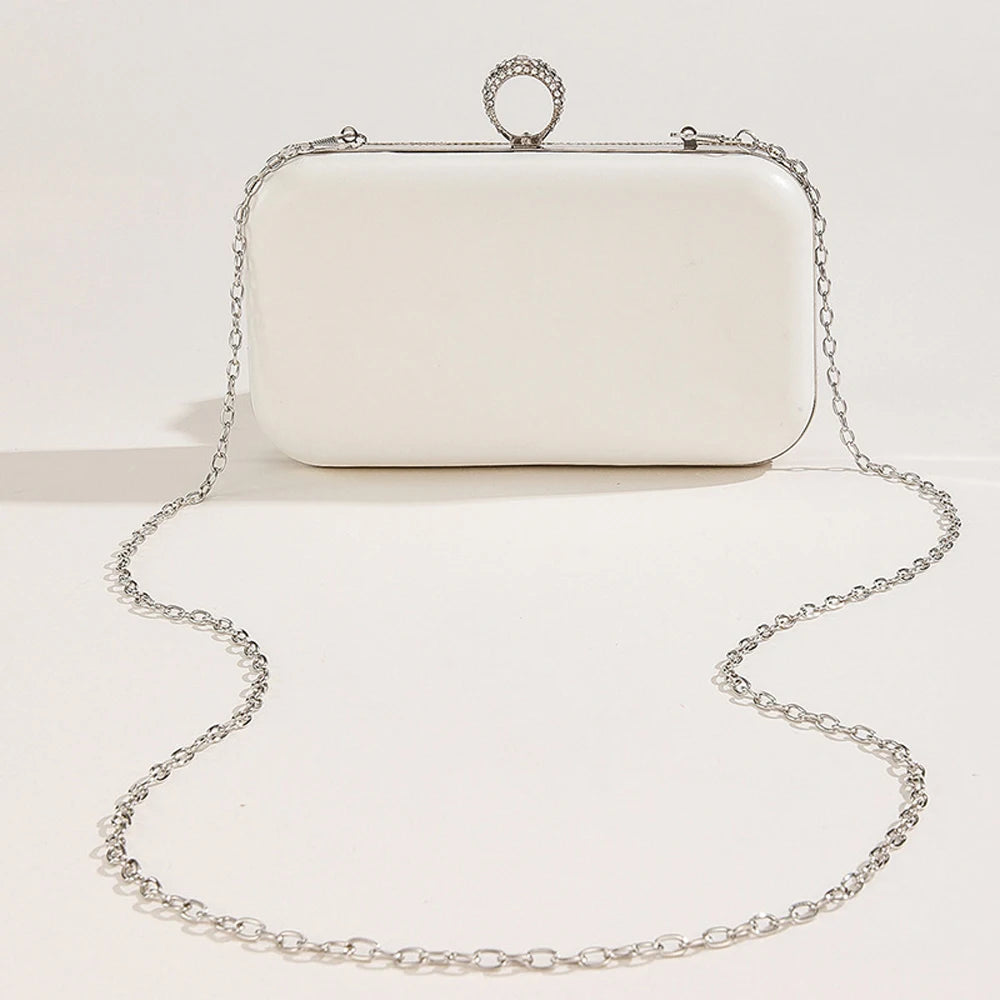 Abendtasche für Damen ⎜ Elegante Handtasche mit I Do-Verzierung und funkelnden Strasssteinen