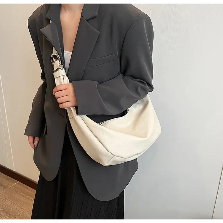 Damen Schultertasche ⎜ Modische Große Kapazität mit Weichem Material und Praktischem Trageriemen