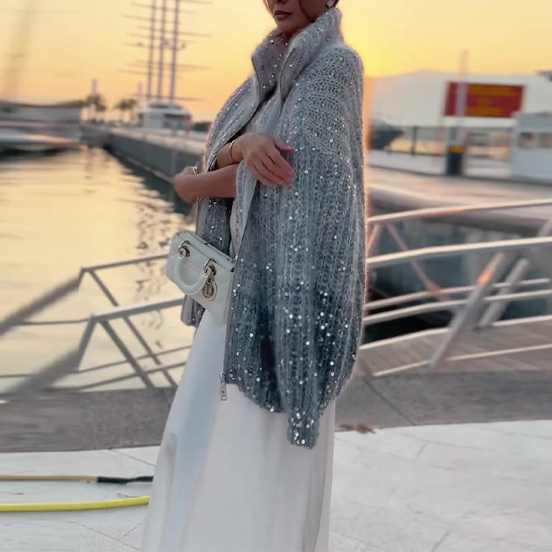 Clara | Der Elegante, Schimmernde Seiden-cardigan
