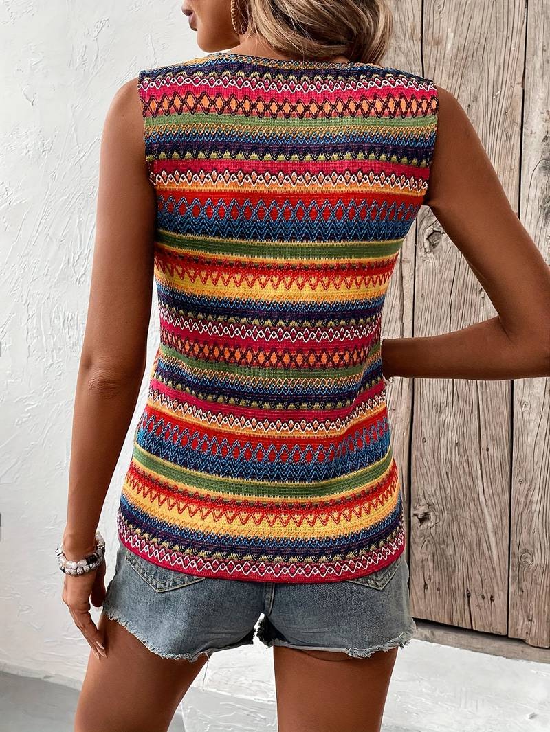 Miera - Bunt Gestreiftes Tanktop