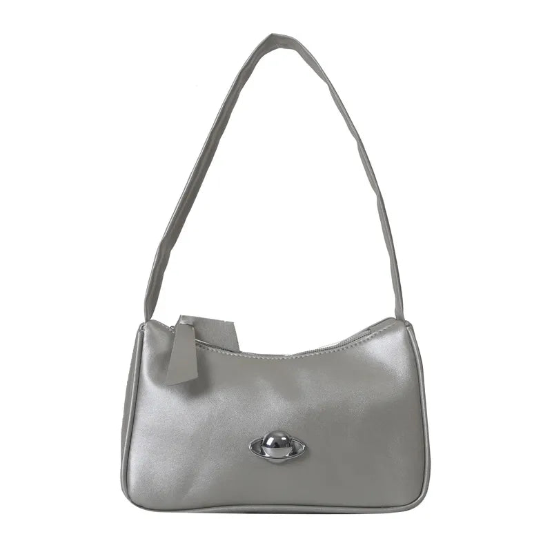 Schultertasche für Damen ⎜ Schlichte Umhängetasche mit Drehverschluss und elegantem Design für den täglichen Look