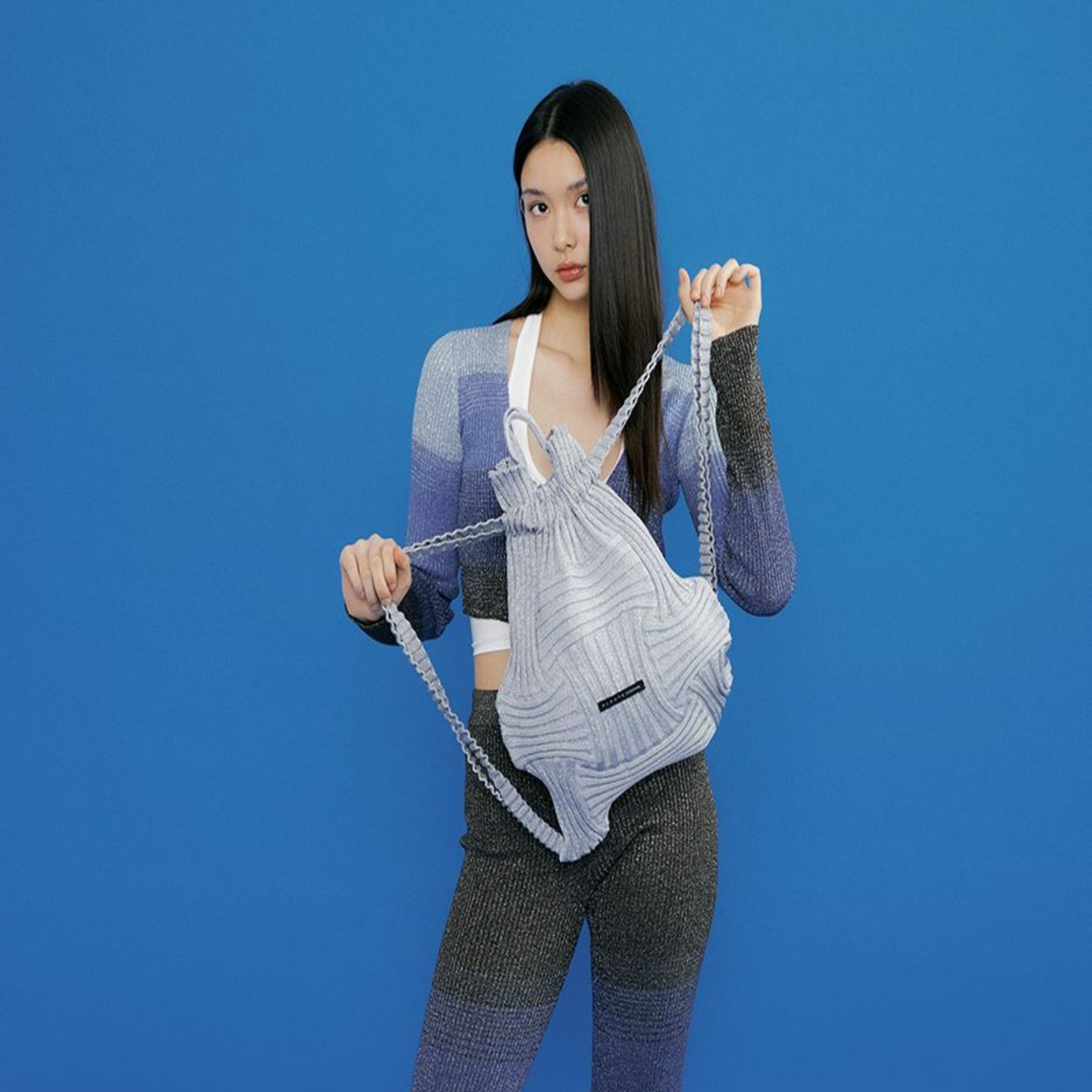 Strick-Handtasche für Damen ⎜ Individuelles Design mit gewebter Struktur für Freizeit und Alltag
