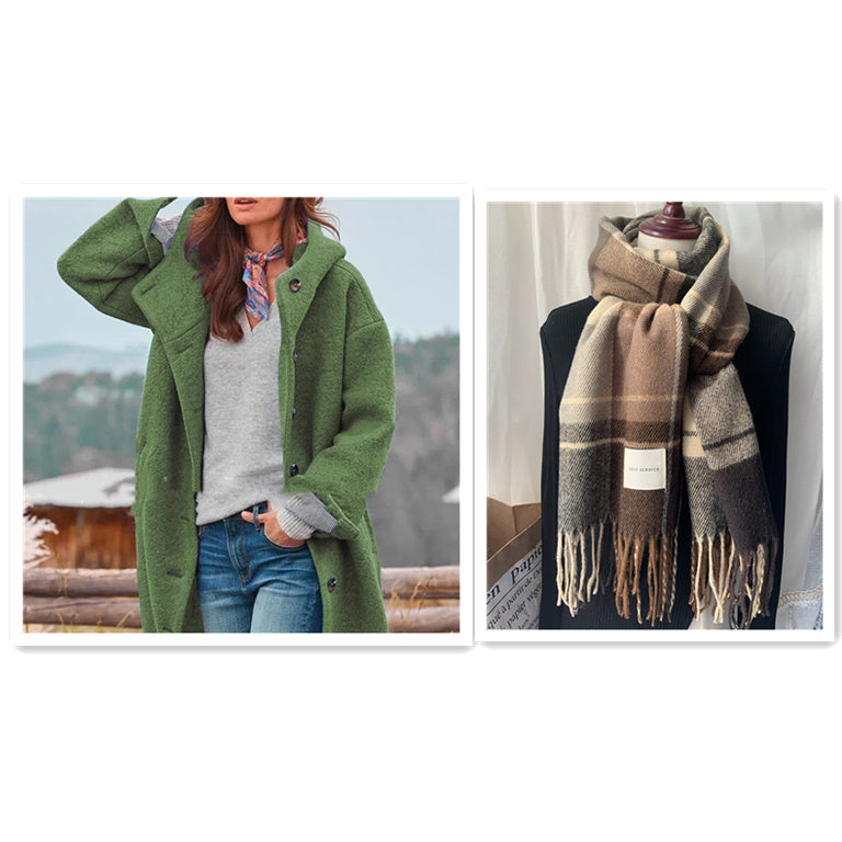 Ella - Eleganter Einfarbiger Mantel