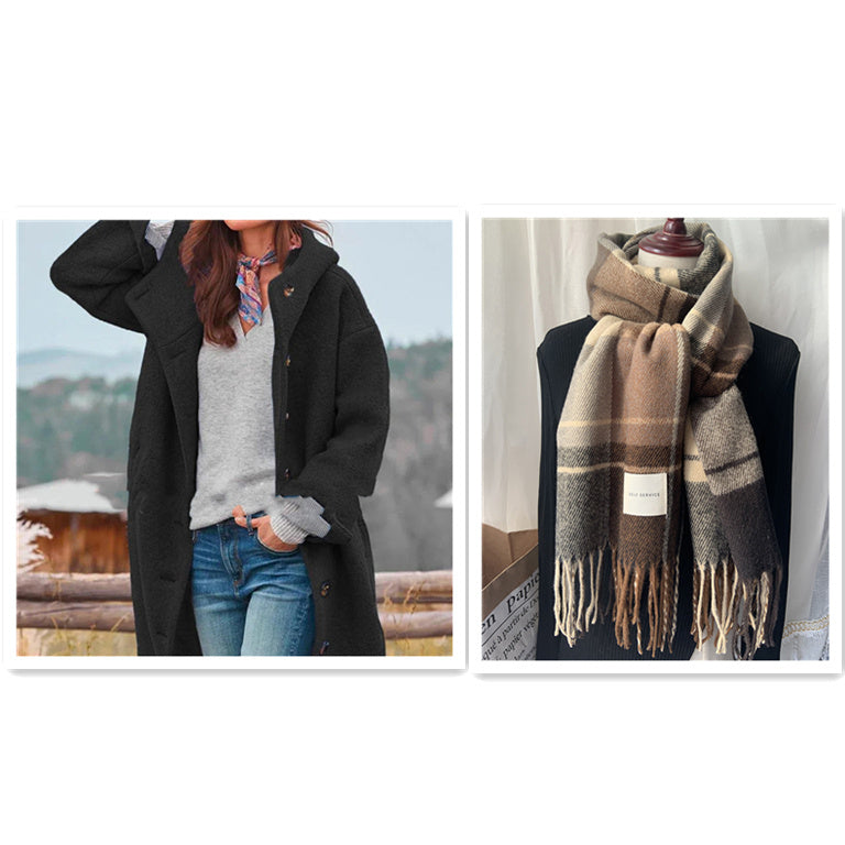 Ella - Eleganter Einfarbiger Mantel