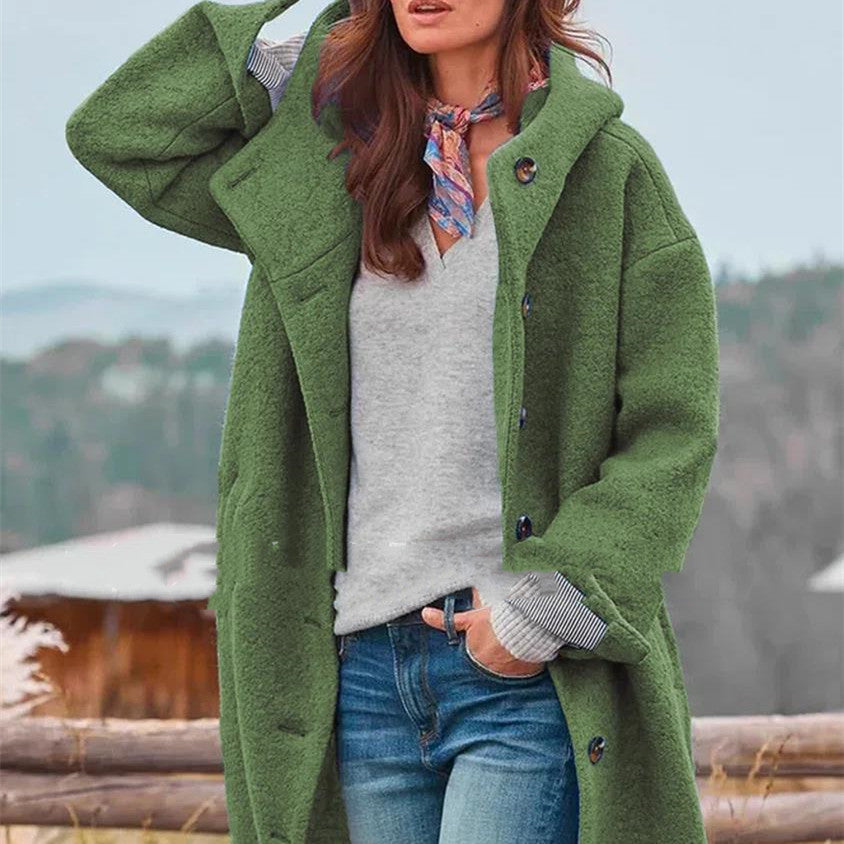 Ella - Eleganter Einfarbiger Mantel