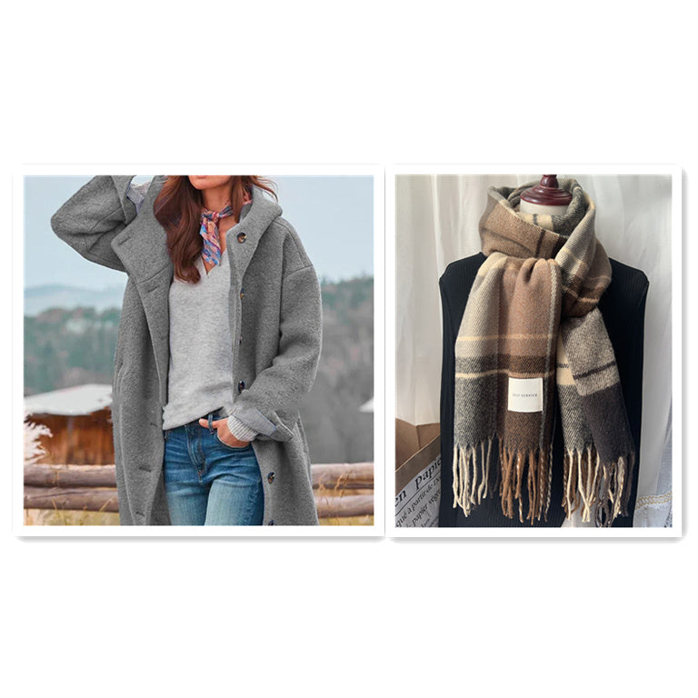 Ella - Eleganter Einfarbiger Mantel