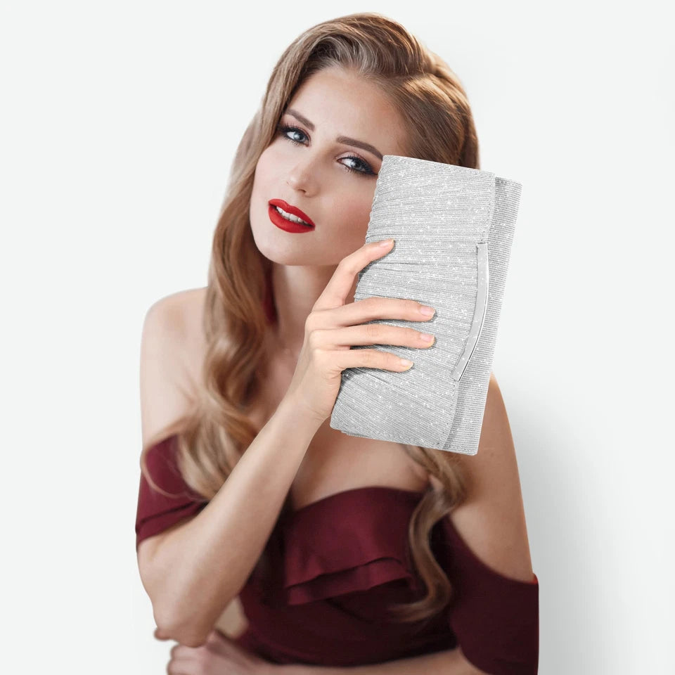 Elegante Clutch für Damen ⎜ Stilvolles Design mit Goldkette für besondere Anlässe