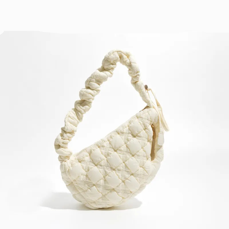 Schultertasche für Damen ⎜ Große Cloud-Bag mit gepolstertem Faltendesign und bequemem Tragegriff für Alltag und Freizeit