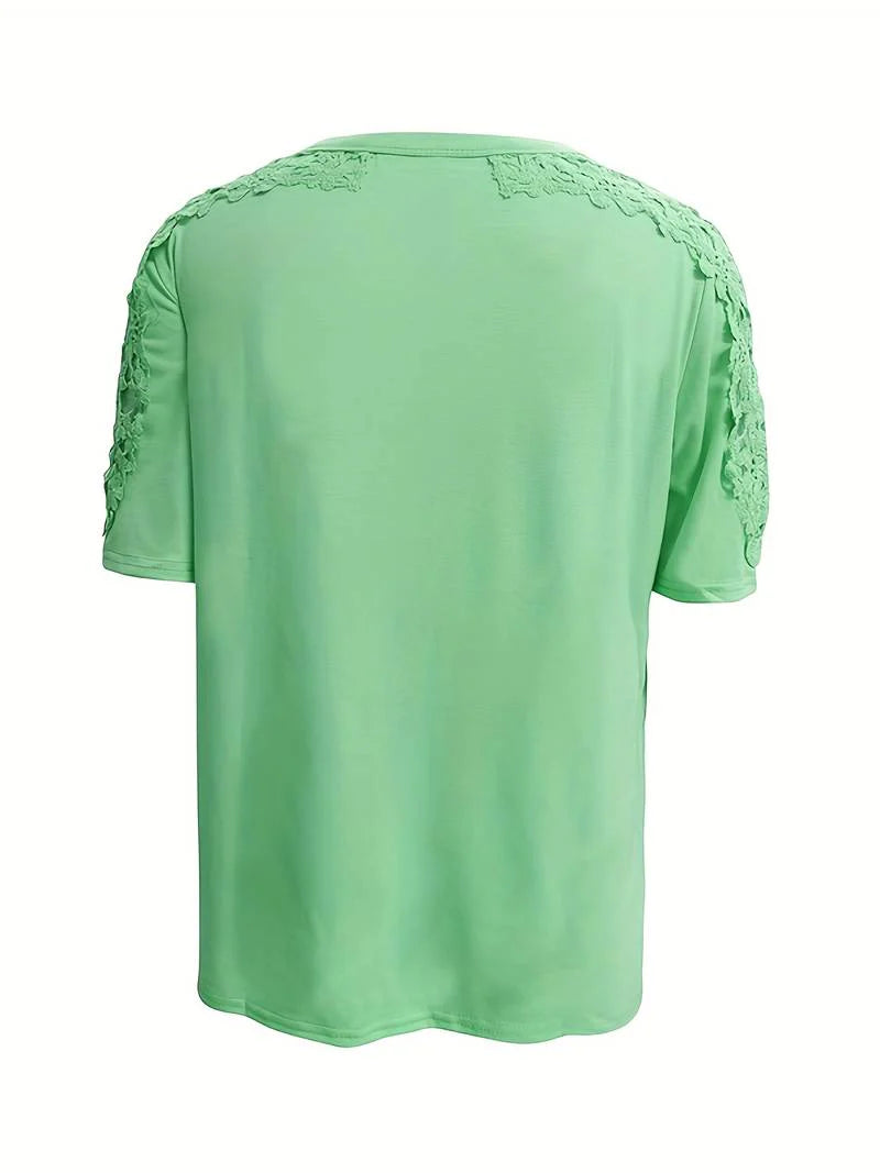 Lean - Lässiges Rundhals-kurzarmshirt