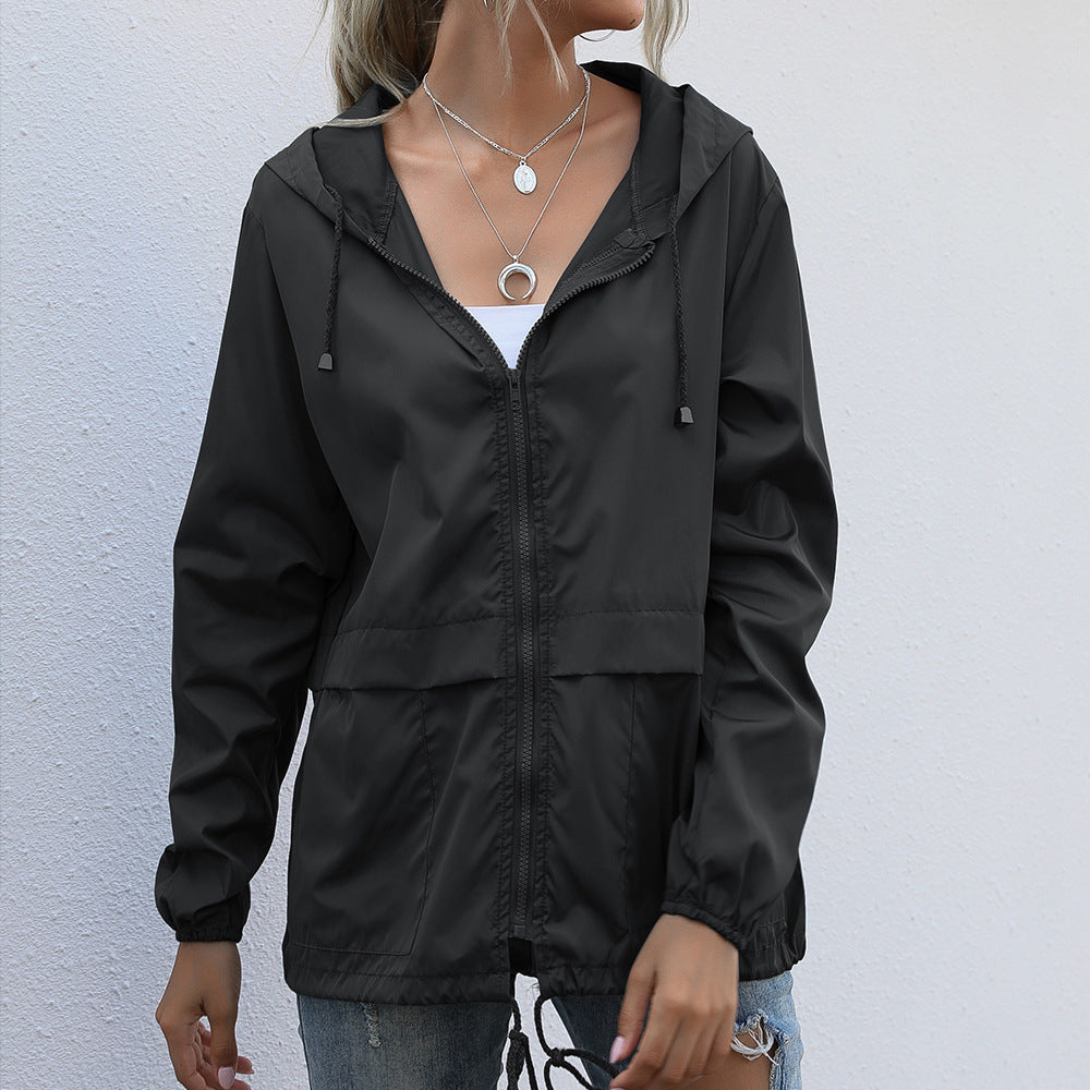 Monet - Winddichte Sommerjacke Mit Kapuze