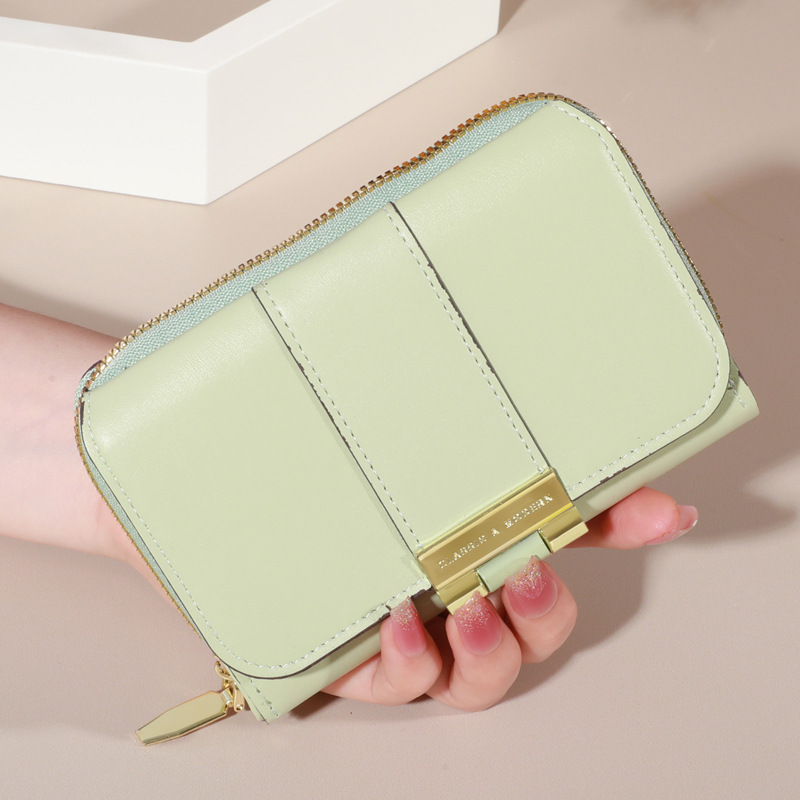 Damen Geldbörse mit Reißverschluss ⎜ Elegantes Portemonnaie mit Kartenfächern und Münzfach