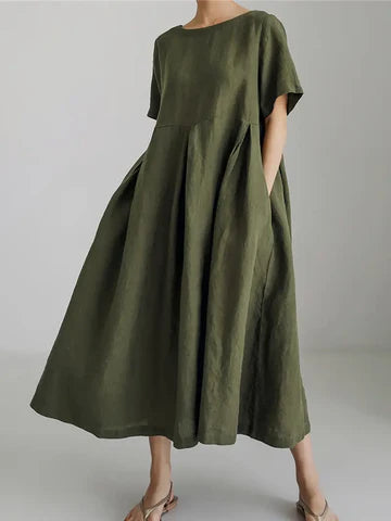 Megan - Breezy Leinen-Kleid